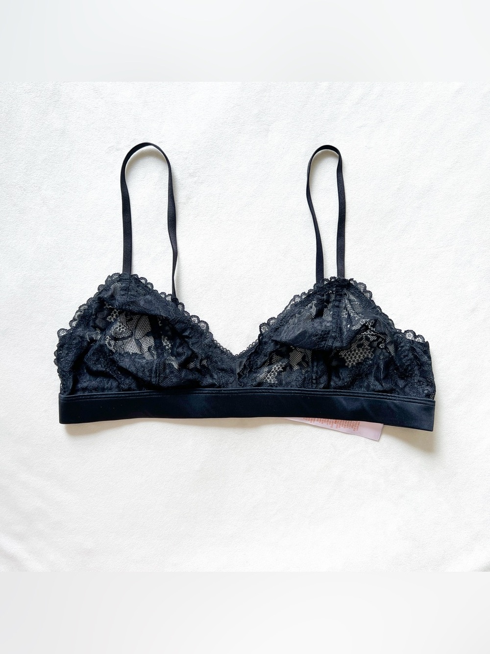 Savage X Fenty Sheer Lace Bralette - Black Large